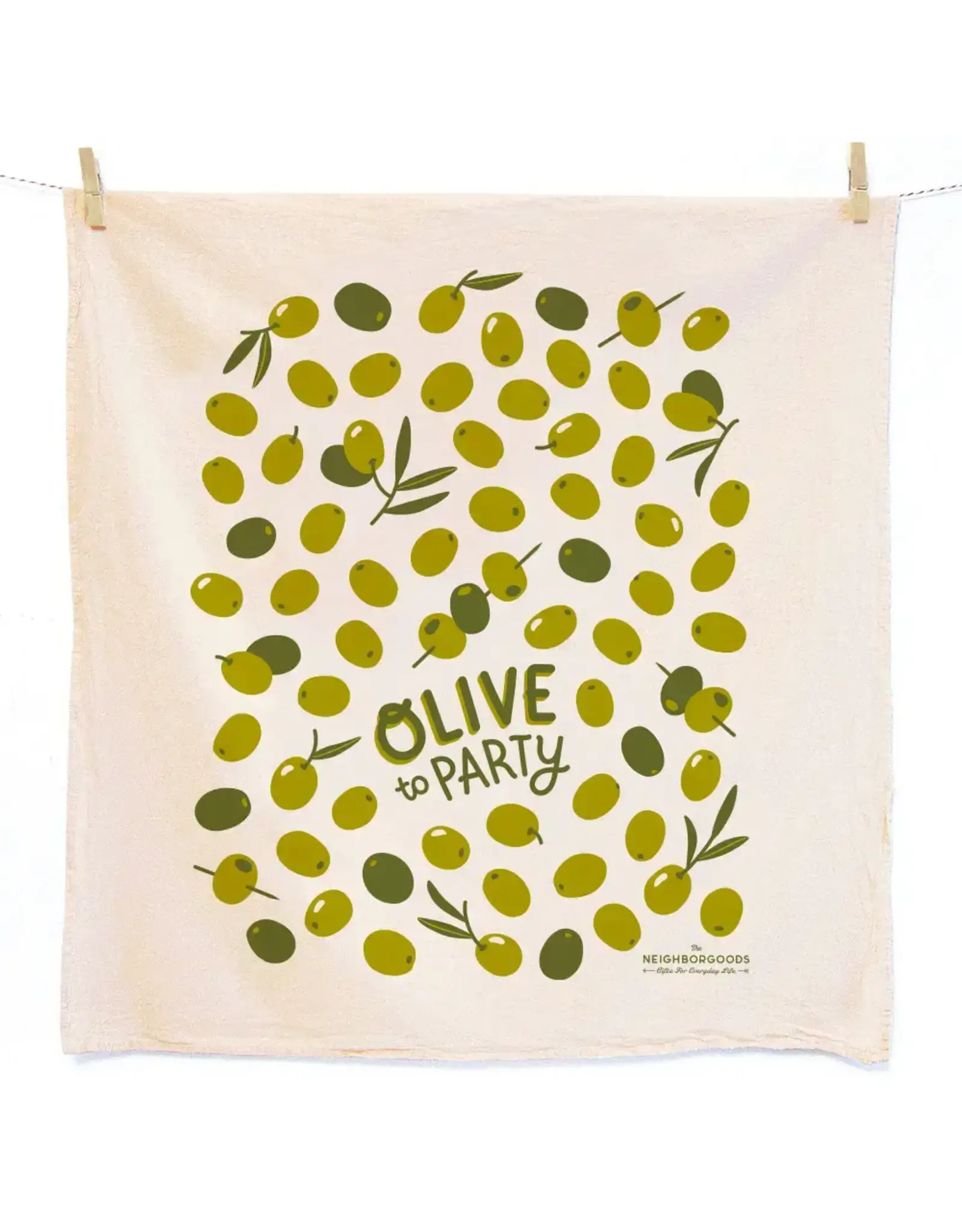 Olives with A Twist (Olive, Lemon) - Tea Towel Set of 2