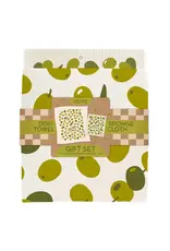 Olives - Tea Towel + Sponge Cloth Set