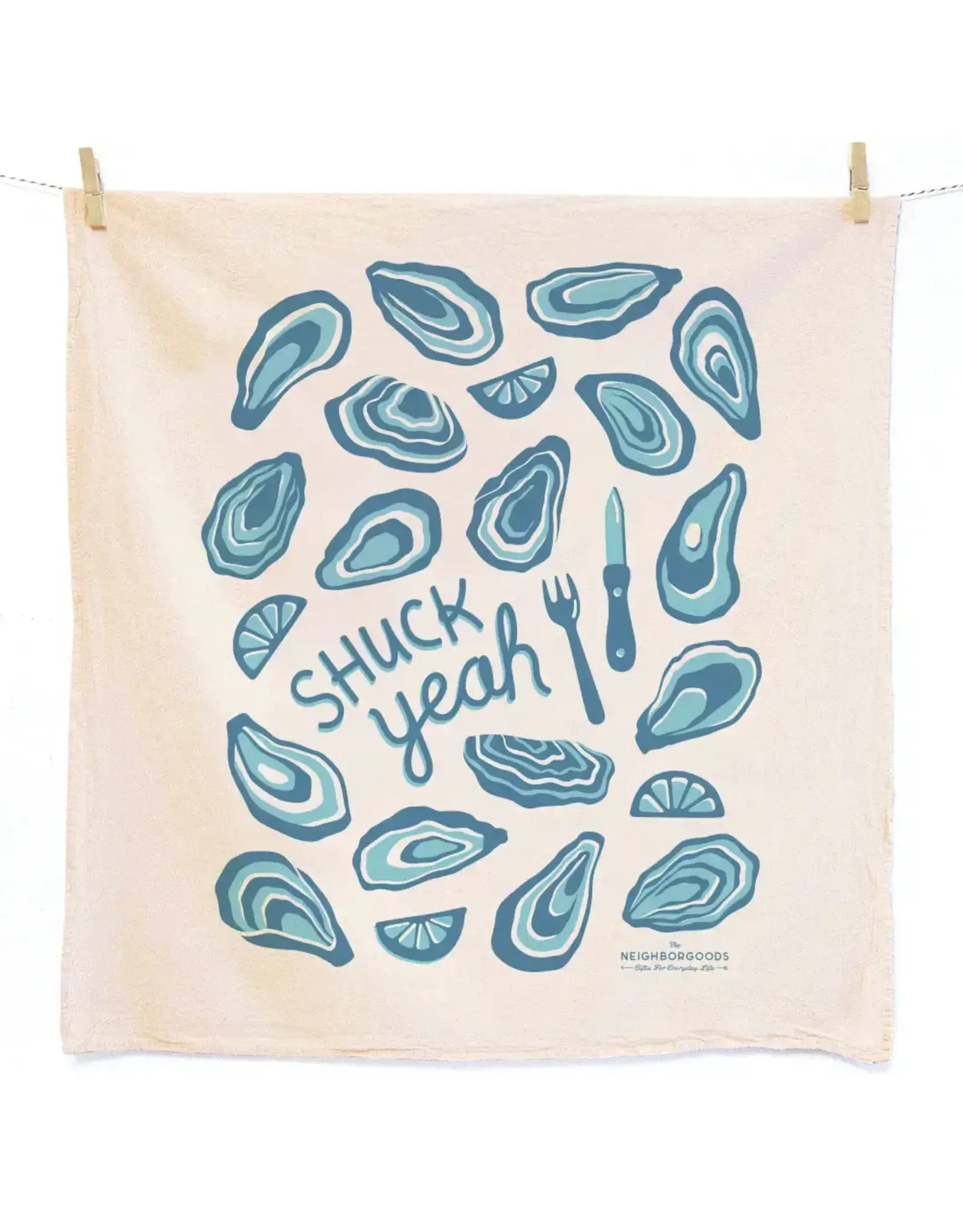 Oyster- Tea Towel + Sponge Cloth Set