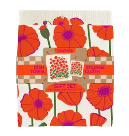 Poppy - Tea Towel + Sponge Cloth Set