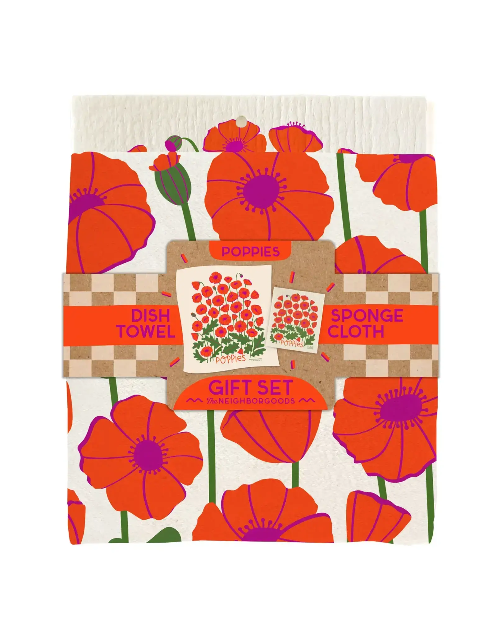 Poppy - Tea Towel + Sponge Cloth Set