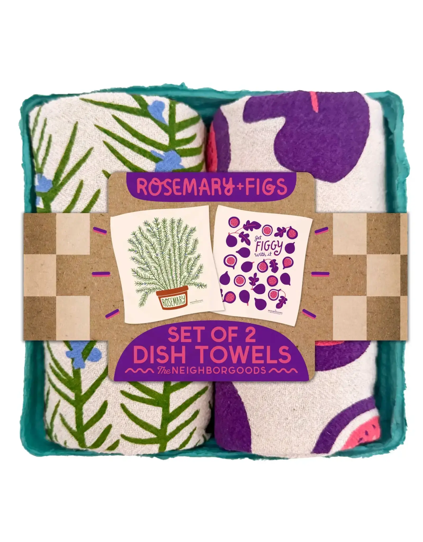 Rosemary & Fig (Rosemary, Fig) - Tea Towel Set of 2