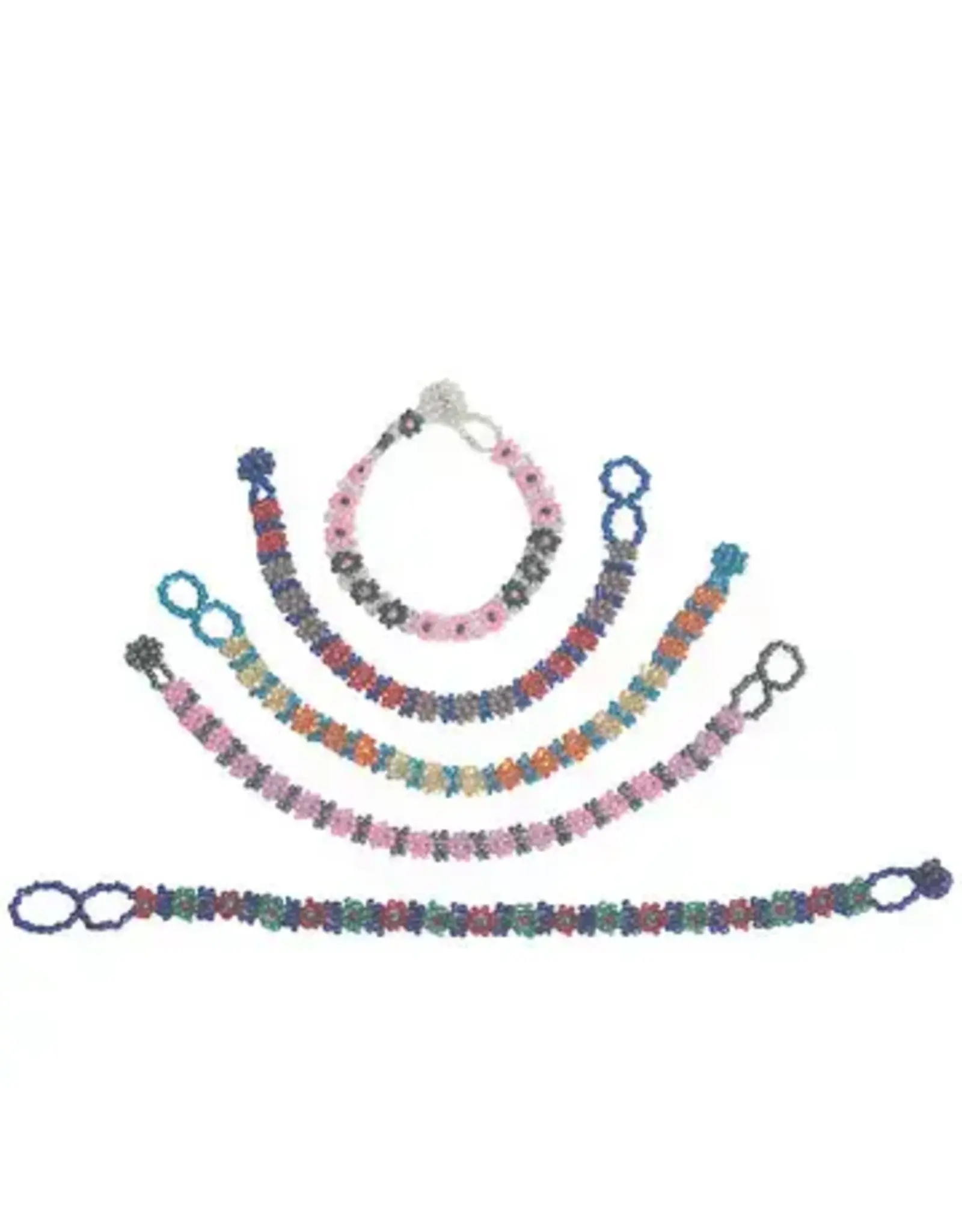 Glass Bead Flower Bracelet, Guatemala