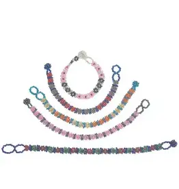 Glass Bead Flower Bracelet, Guatemala