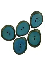 Small Tagua Sliced Buttons, Peru | Aqua