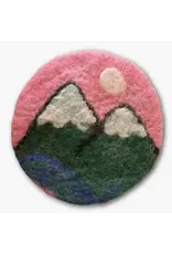 Felt Trivet, Mountain, Nepa (Background color varies)