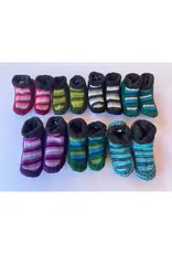 Fleece-Lined Wool Knit Slipper with Leather Sole, Nepal