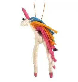 Cotton & Wire Unicorn Ornament, Colombia