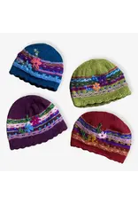 Knit Hat with Flowers, Nepal