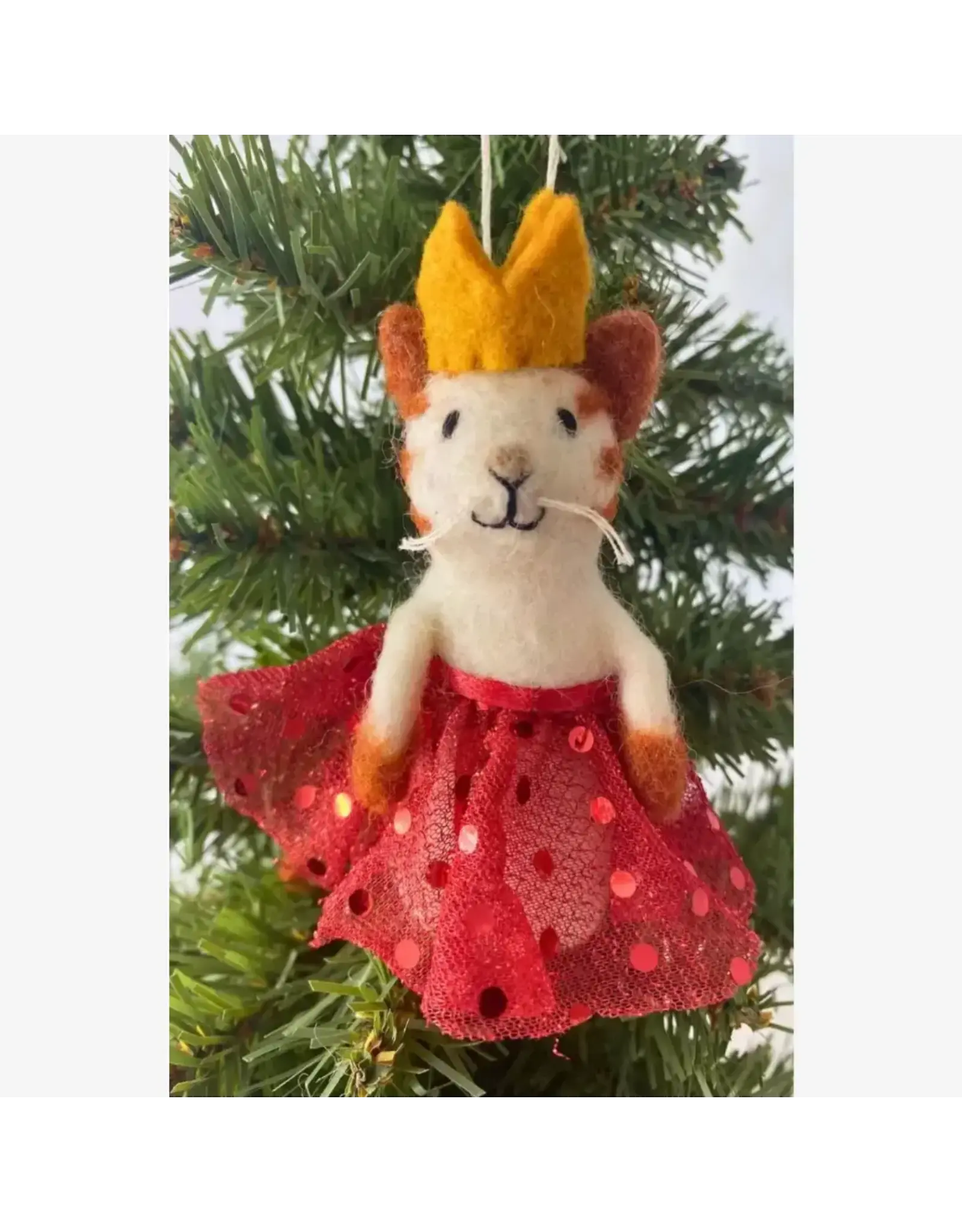 Handcrafted Felt Dancing Cat Finger Puppet Ornament
