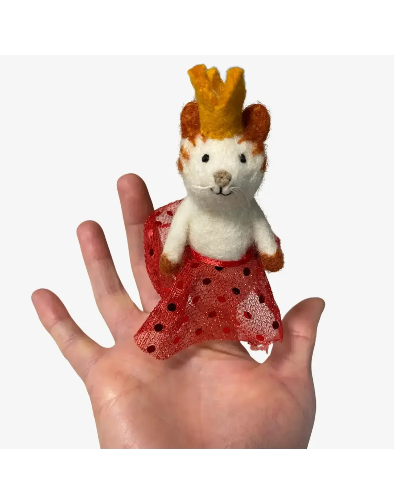 Handcrafted Felt Dancing Cat Finger Puppet Ornament
