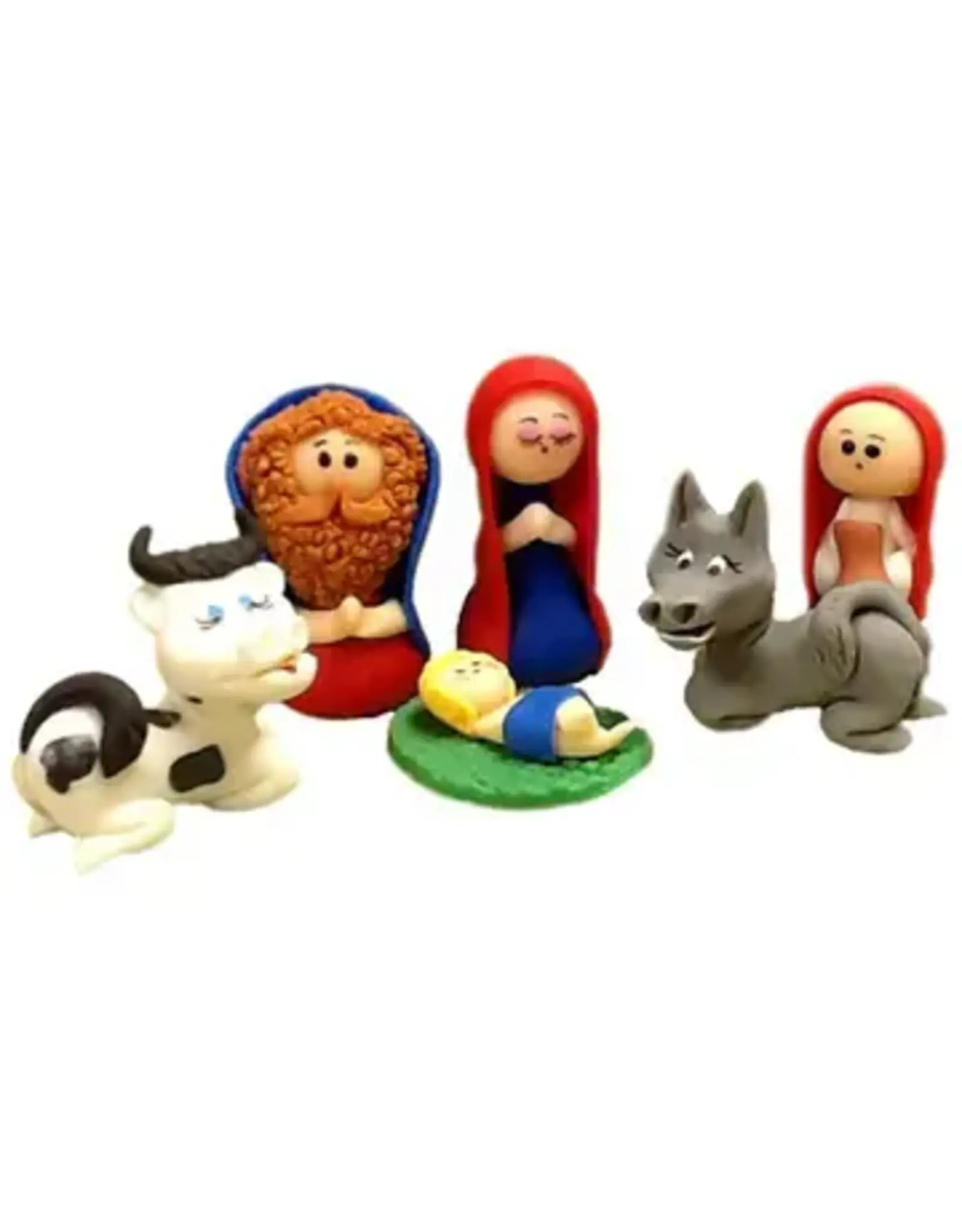 6-Piece Marzipan Nativity, Ecuador
