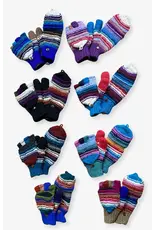 Handmade Fleece Lined Glitten, Assorted Colors, Nepal