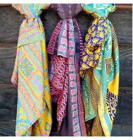 Silk Sari Scarf, Nepal, Square Shape, Assorted colors and patterns