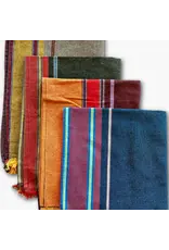 Striped Cotton Dishtowel W/Fringe , Nepal
