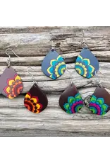Gourd Flower Drop Earrings, Colombia |