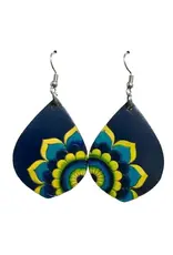 Gourd Flower Drop Earrings, Colombia |