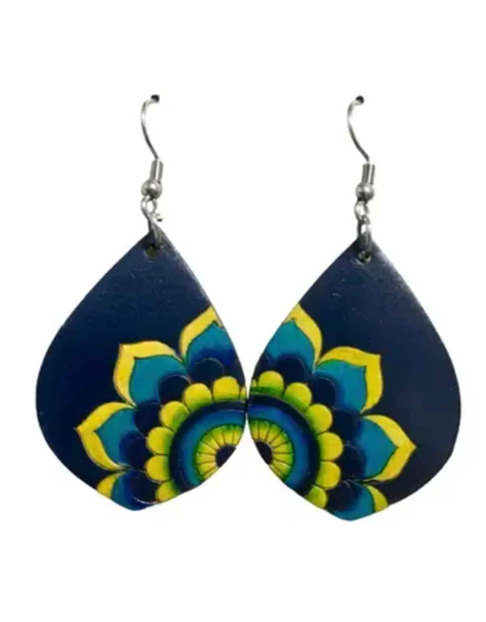 Gourd Flower Drop Earrings, Colombia |