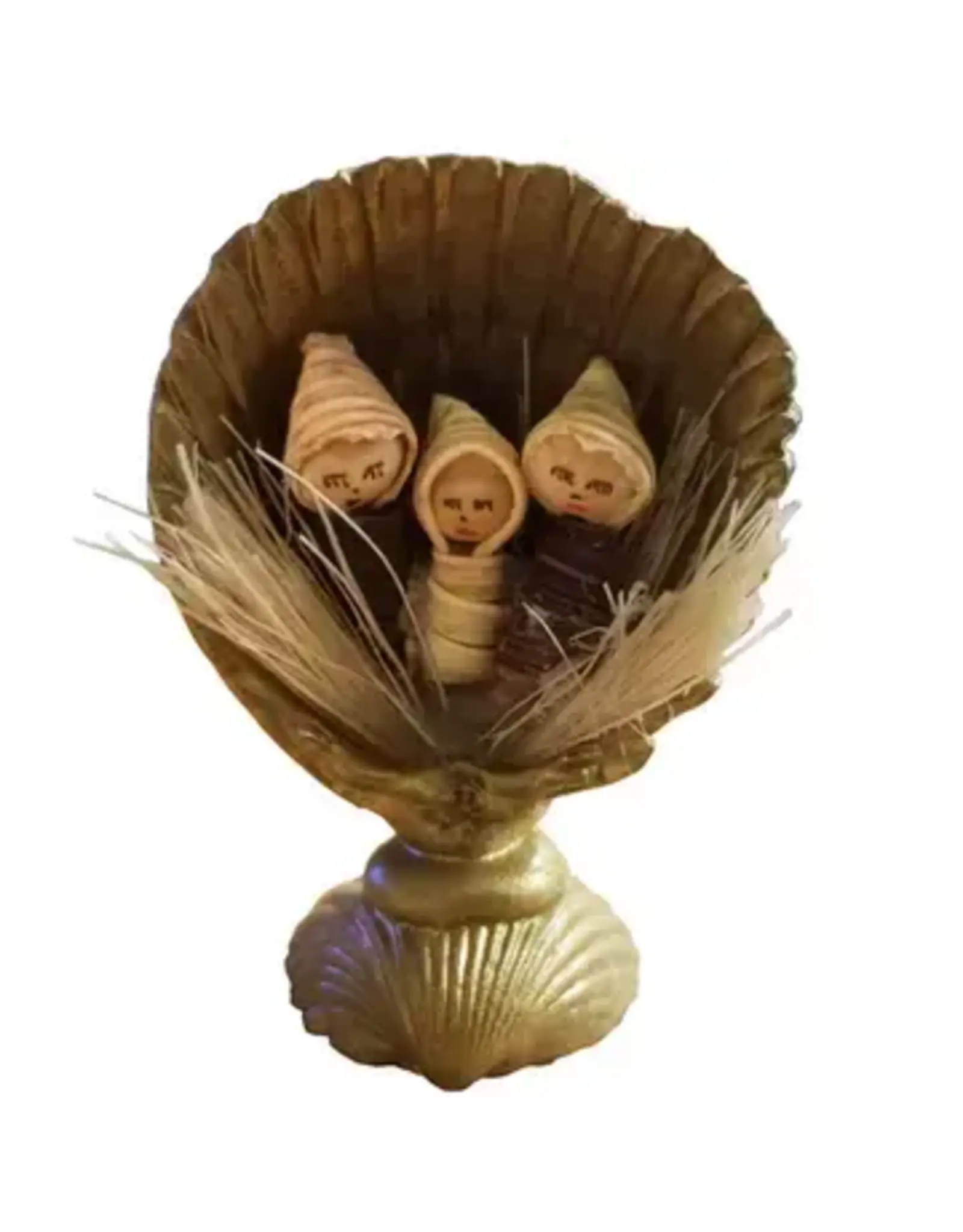 Gold Seashell Nativity, Ecuador