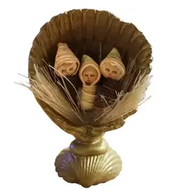 Gold Seashell Nativity, Ecuador