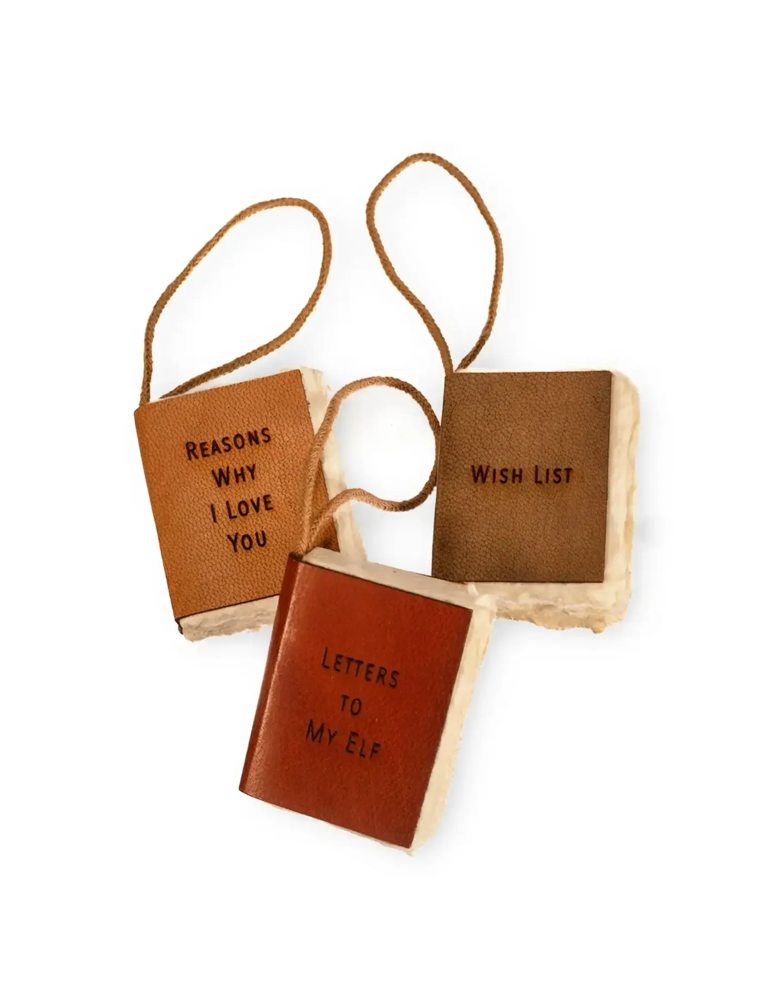 Little Book Ornaments with Cotton Hanger