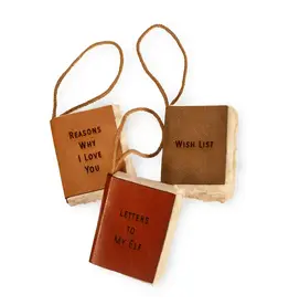 Little Book Ornaments with Cotton Hanger