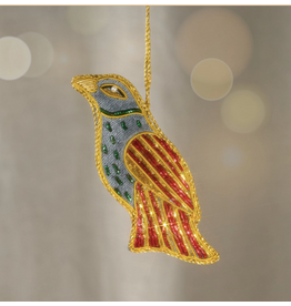 kalyani Flocked Bird Ornament, India