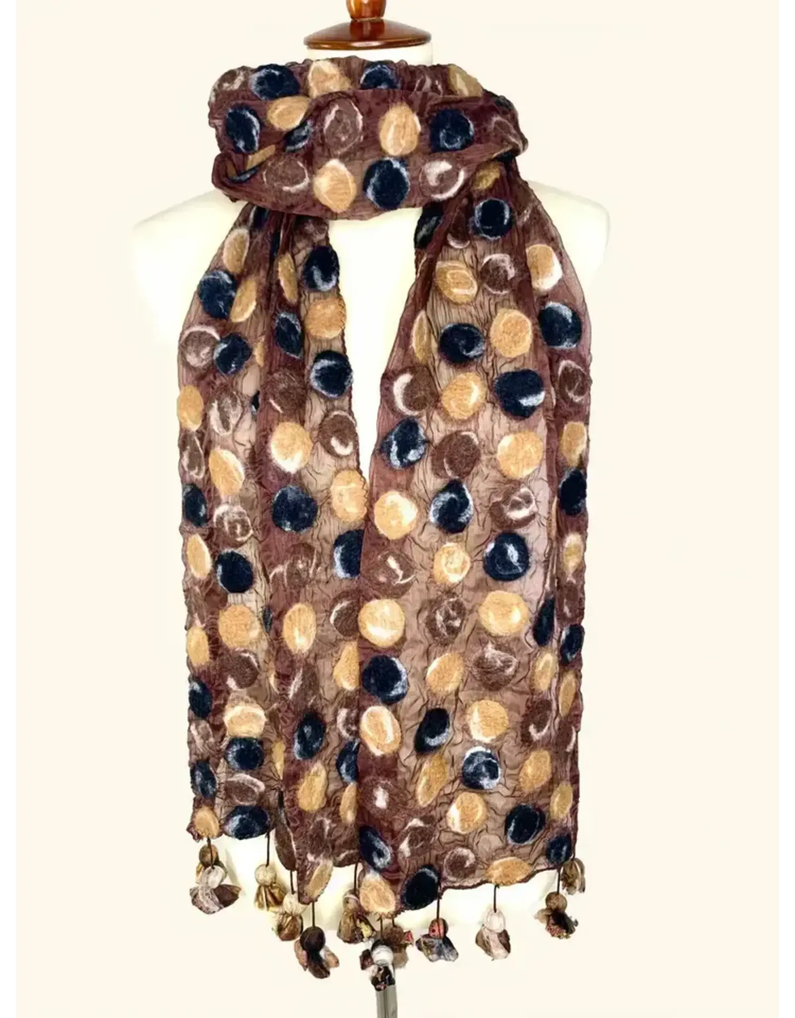 Polka Dot Neutral Scarf, Nepal