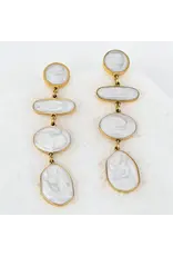 Lunar Eclipse Ivory Drop Earrings