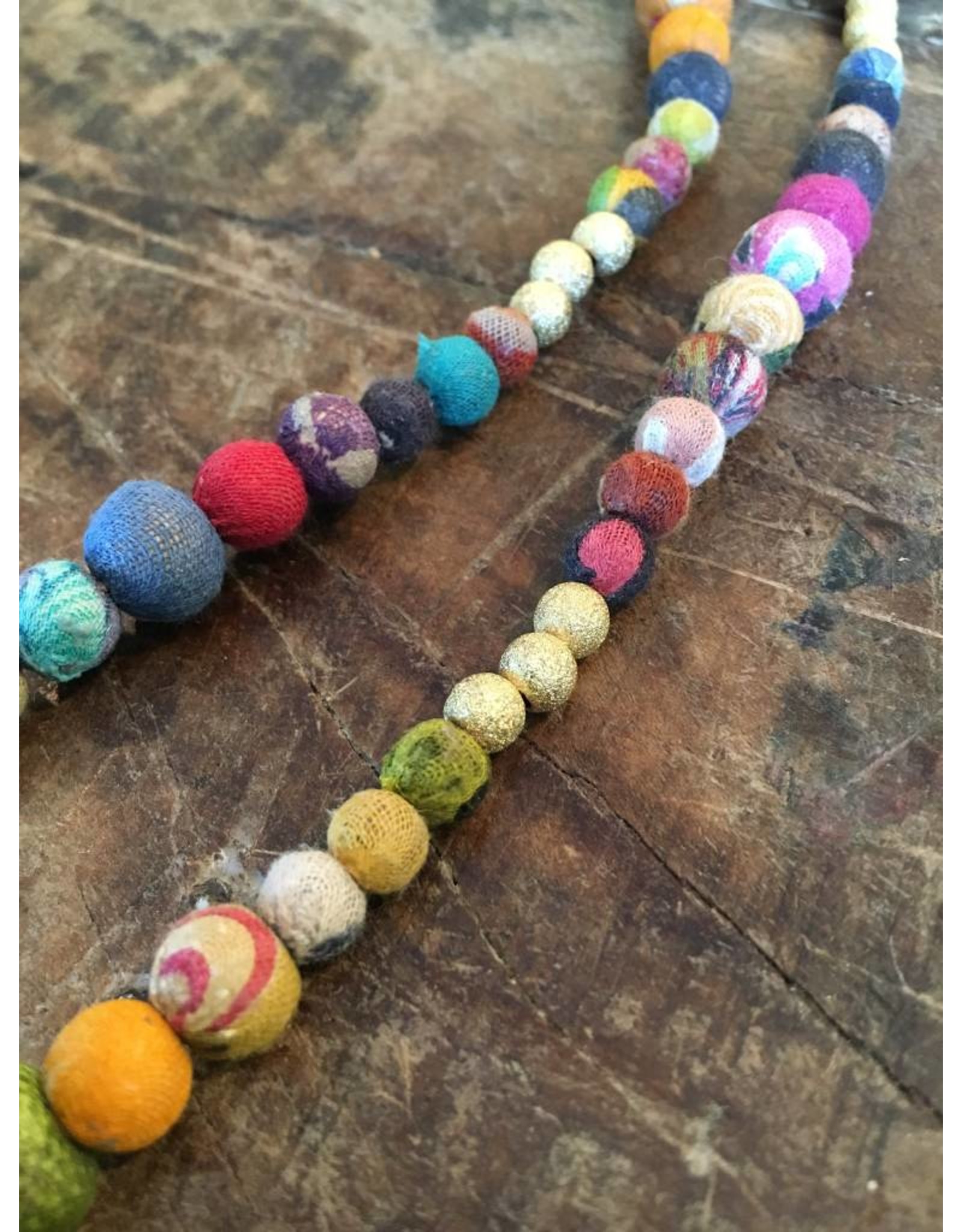 Trade roots Kantha Lariat Necklace