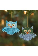 Trade roots Quilled Owl Ornament, Vietnam SOLD INDIVIDUALLY