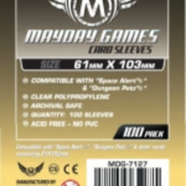 Mayday Games 7127 Sleeve «magnum Space Alert & Dungeon Petz» 61mm X 103mm / 100