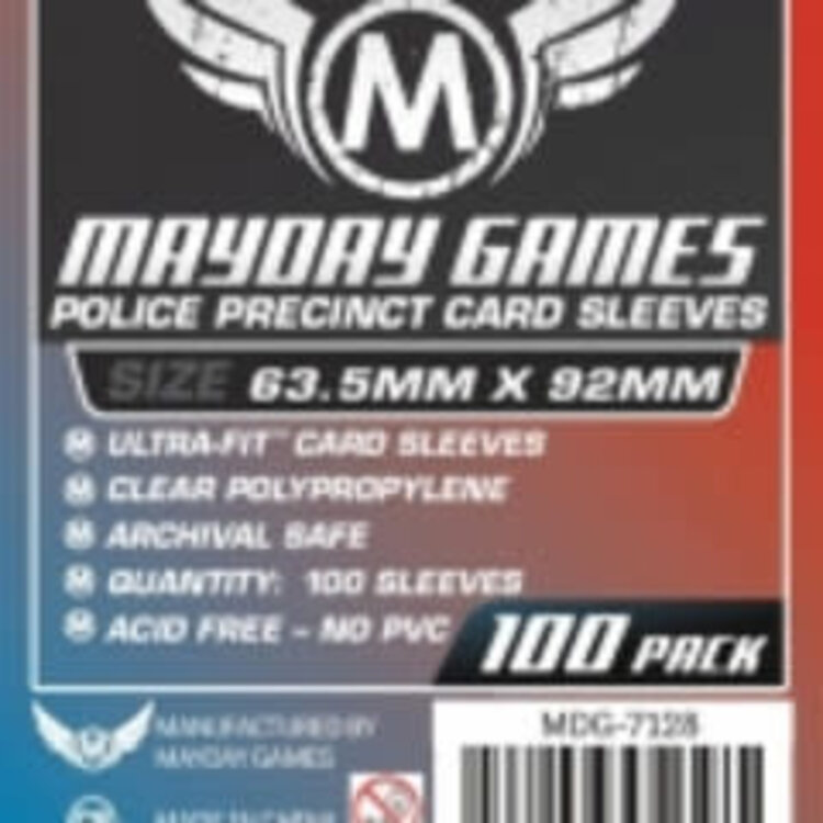 Mayday Games Sleeves - MDG-7128 «Police Precinct» 63.5mm X 92 mm / 100