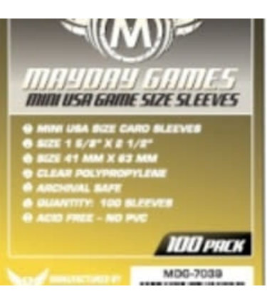 Mayday Games Sleeves - MDG-7039 «Mini-USA» 41mm X 63mm / 100 (Commande Spéciale)