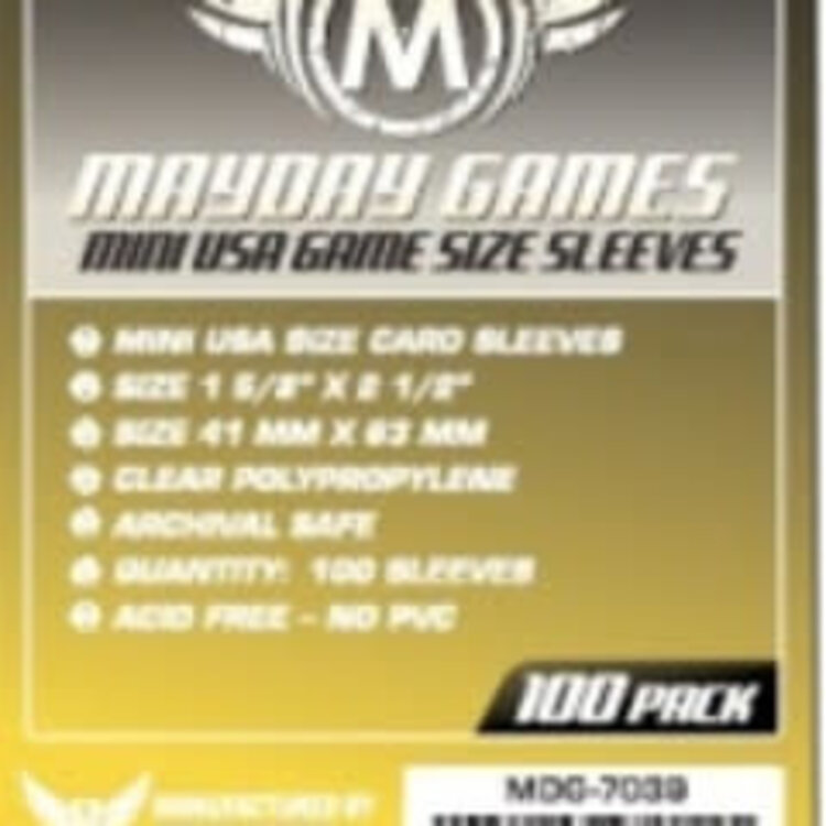 Mayday Games Sleeves - MDG-7039 «Mini-USA» 41mm X 63mm / 100