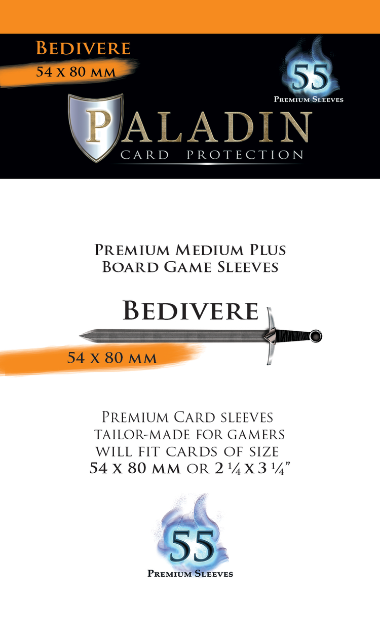 Board&Dice Paladin-Bedivere «Medium Plus Board Game» 54mm X 80mm / 55 Sleeves