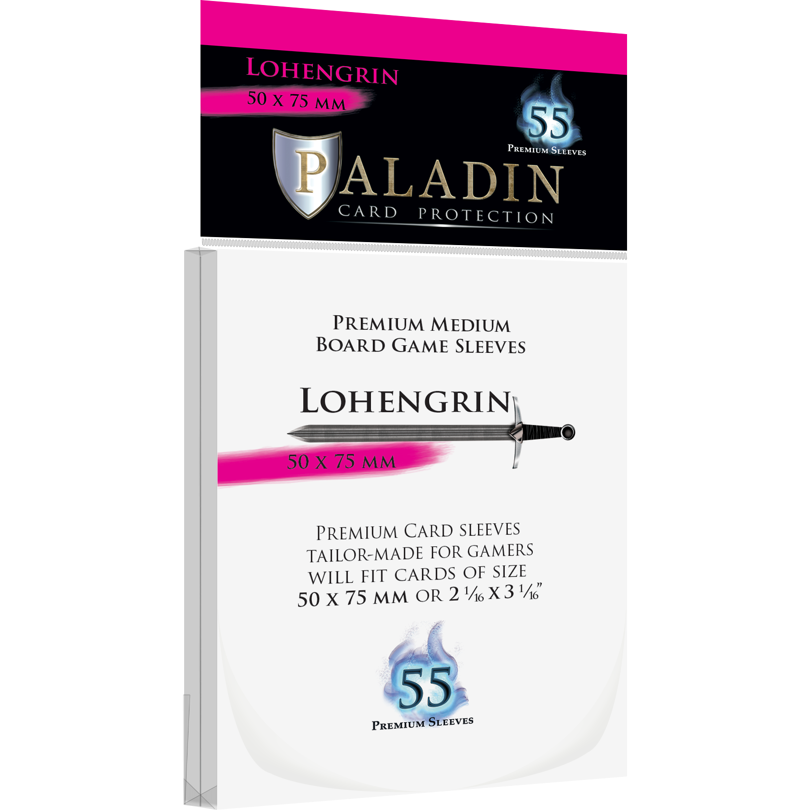 Paladin-Lohengrin «Medium Board Game» 50mm X 75mm / 55 Sleeves