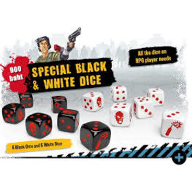 CMON Limited Zombicide: 2nd Edition: Ext. Special Black And White Dice (EN)