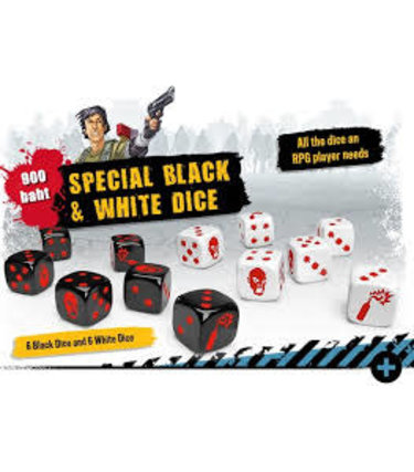 CMON Limited Zombicide: 2nd Edition: Ext. Special Black And White Dice (EN)