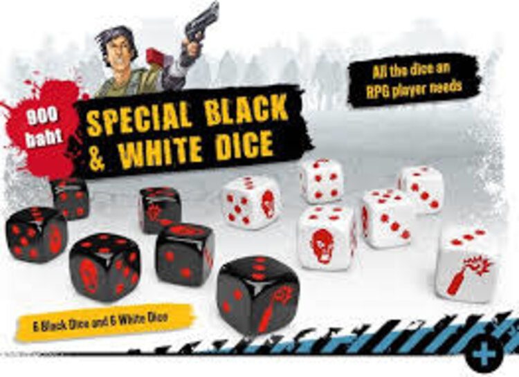 CMON Limited Zombicide: 2nd Edition: Ext. Special Black And White Dice (EN)