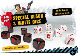 Zombicide: 2nd Edition: Ext. Special Black And White Dice (EN)