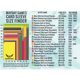 Mayday Games Mayday Games: Sleeve Size Finder