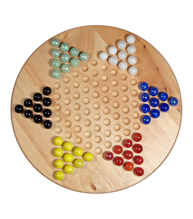 Wood Expressions Chinese Checkers: 11.5" Wood W/Marbles (EN)