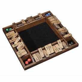 Shut The Box, 4-Player Wood Travel Size (EN)