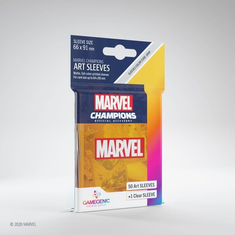 Gamegenic GGS10107ML «Marvel Champions» 66mm X 91mm Marvel Logo Orange / 50 Sleeves Gamegenic