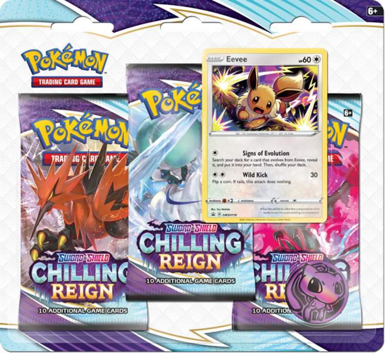 Pokemon Pokemon: Sword & Shield Chilling Reign 3 Pack Blister (EN)