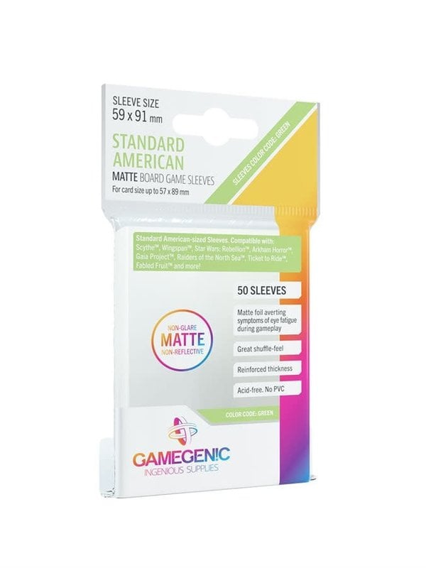 Gamegenic GGS10066ML «Standard American» 59mm X 91mm Matte / 50 Sleeves Gamegenic