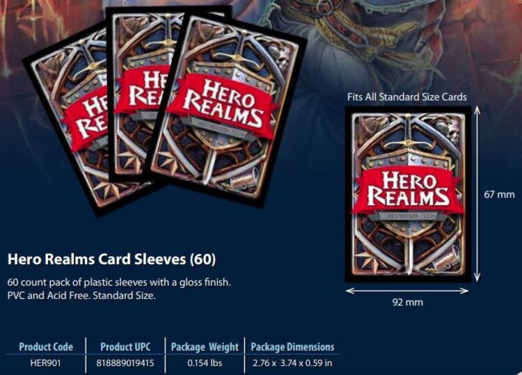Wise Wizard Games Hero Realms Sleeves 60CT