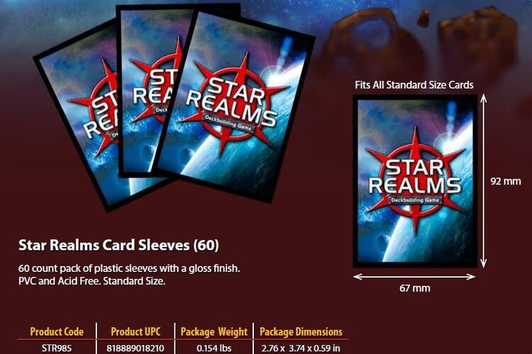 Wise Wizard Games Star Realms Sleeves 60CT