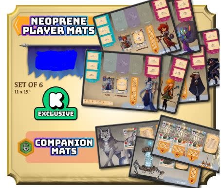 Précommande: Adventure Tactics: Neoprene Player and Companion  Mat (EN) (Kickstarter)